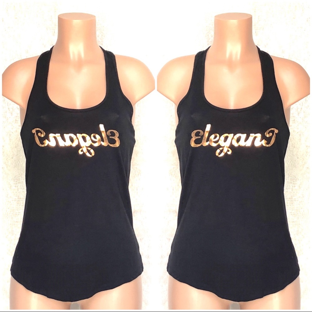 🖤 De Vos Fashion Tank Top with mirror message